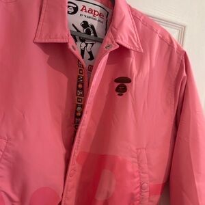 Women's Pink Aape by bathing ape oversized  Jacket
